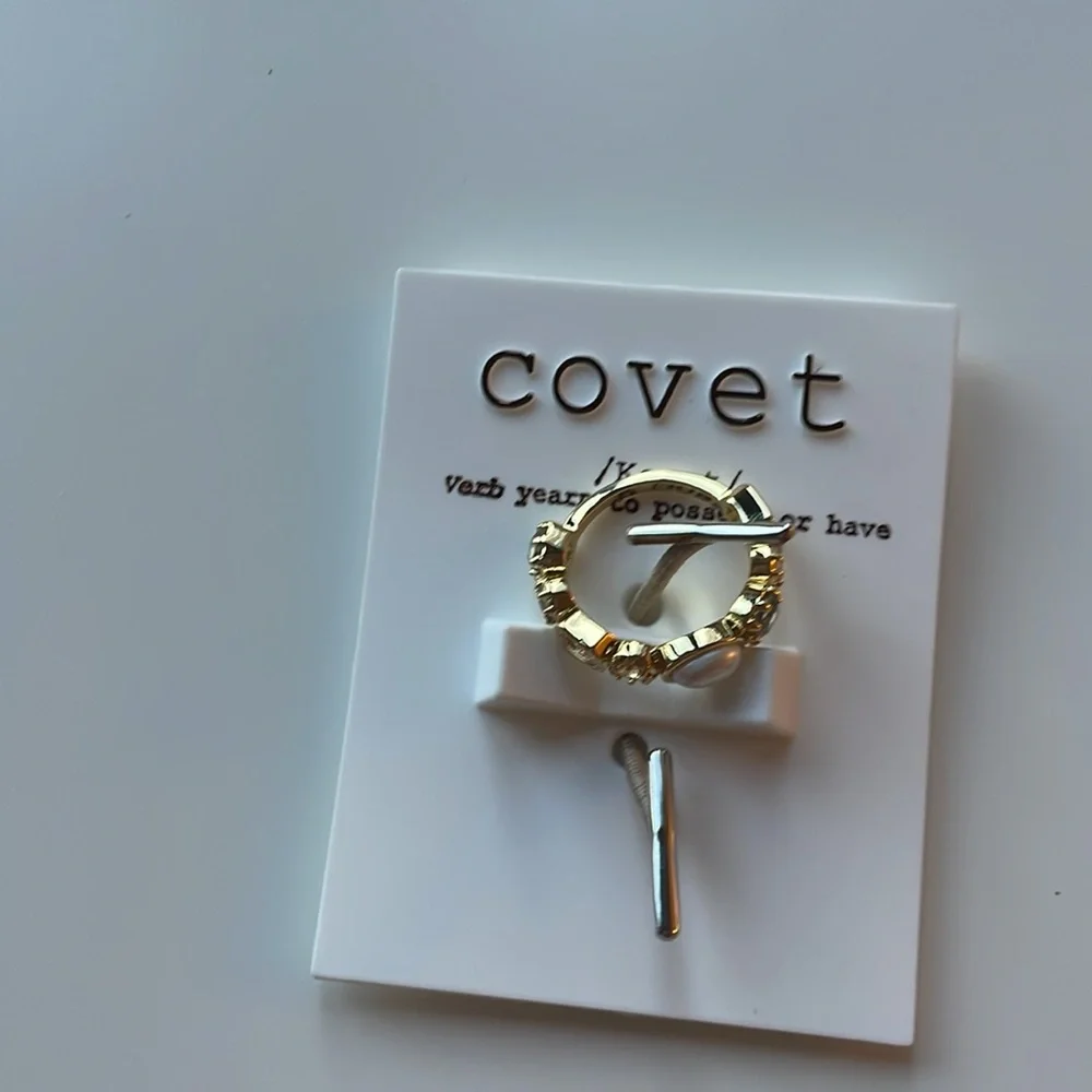 Covet Multi Stone Pearl Ring Size 5